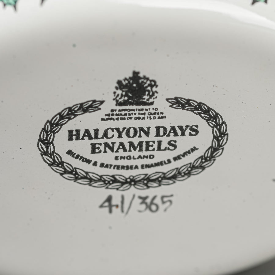 HALCYON DAYS Enamel Box - Christmas 1981 Christmas Tree