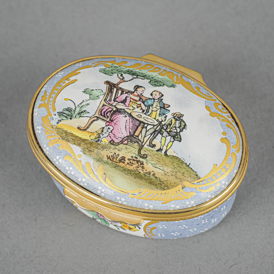 HALCYON DAYS Enamel Box - The Tea Party