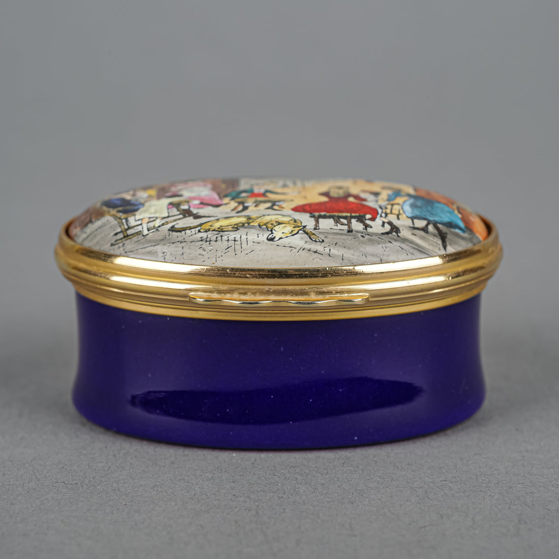 HALCYON DAYS Enamel Box - Christmas 1978 Fireside Story