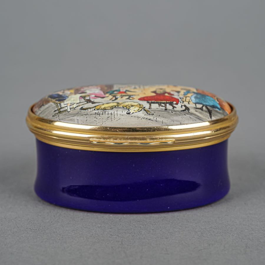 HALCYON DAYS Enamel Box - Christmas 1978 Fireside Story