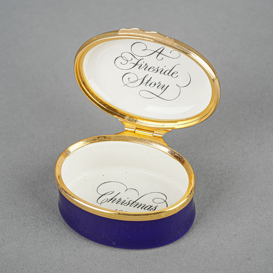 HALCYON DAYS Enamel Box - Christmas 1978 Fireside Story