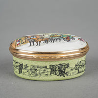 HALCYON DAYS Enamel Box - Christmas 1977 Christmas Mail