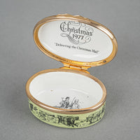 HALCYON DAYS Enamel Box - Christmas 1977 Christmas Mail
