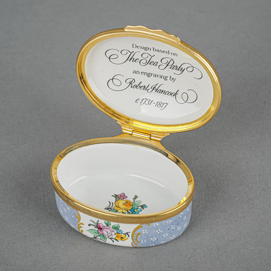 HALCYON DAYS Enamel Box - The Tea Party