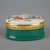 HALCYON DAYS Enamel Box - Christmas 1980