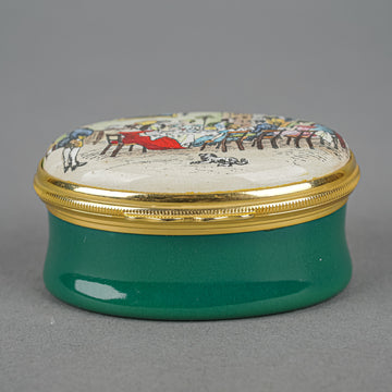 HALCYON DAYS Enamel Box - Christmas 1980