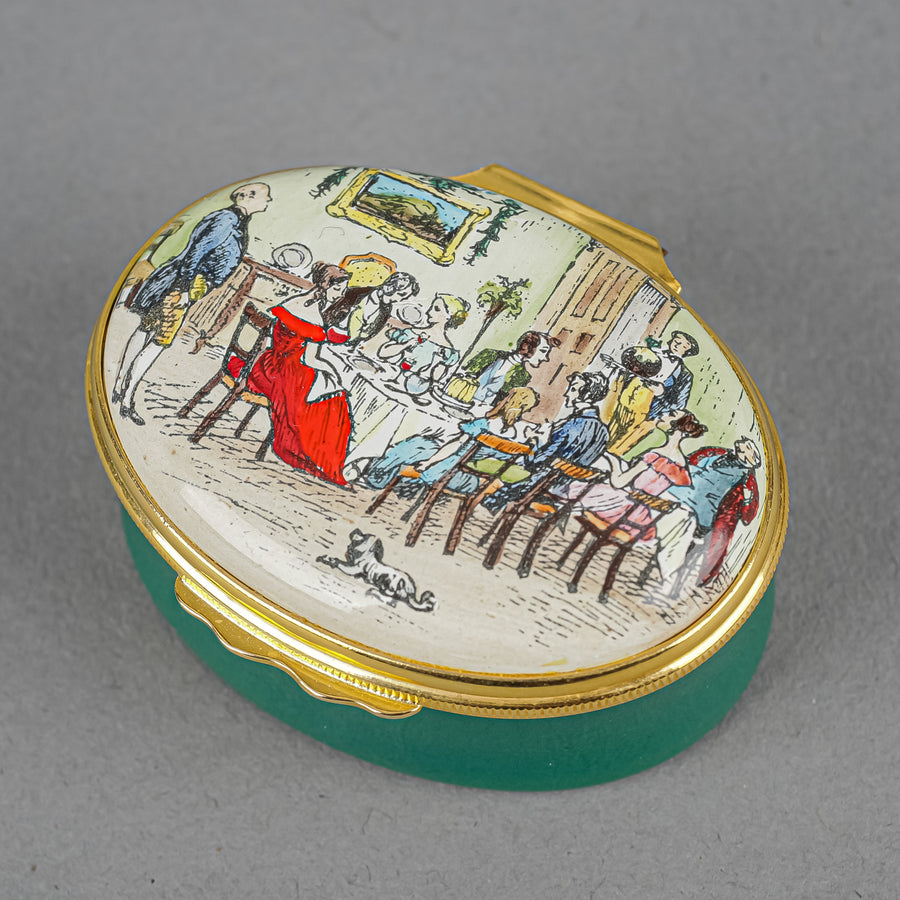 HALCYON DAYS Enamel Box - Christmas 1980