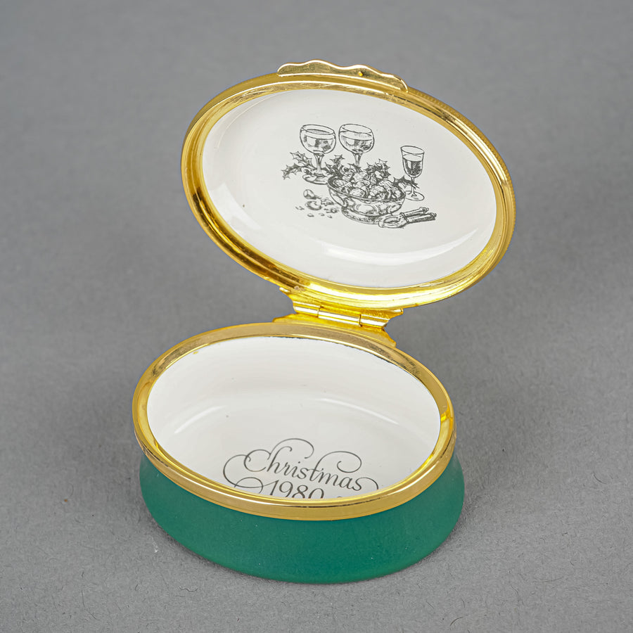HALCYON DAYS Enamel Box - Christmas 1980