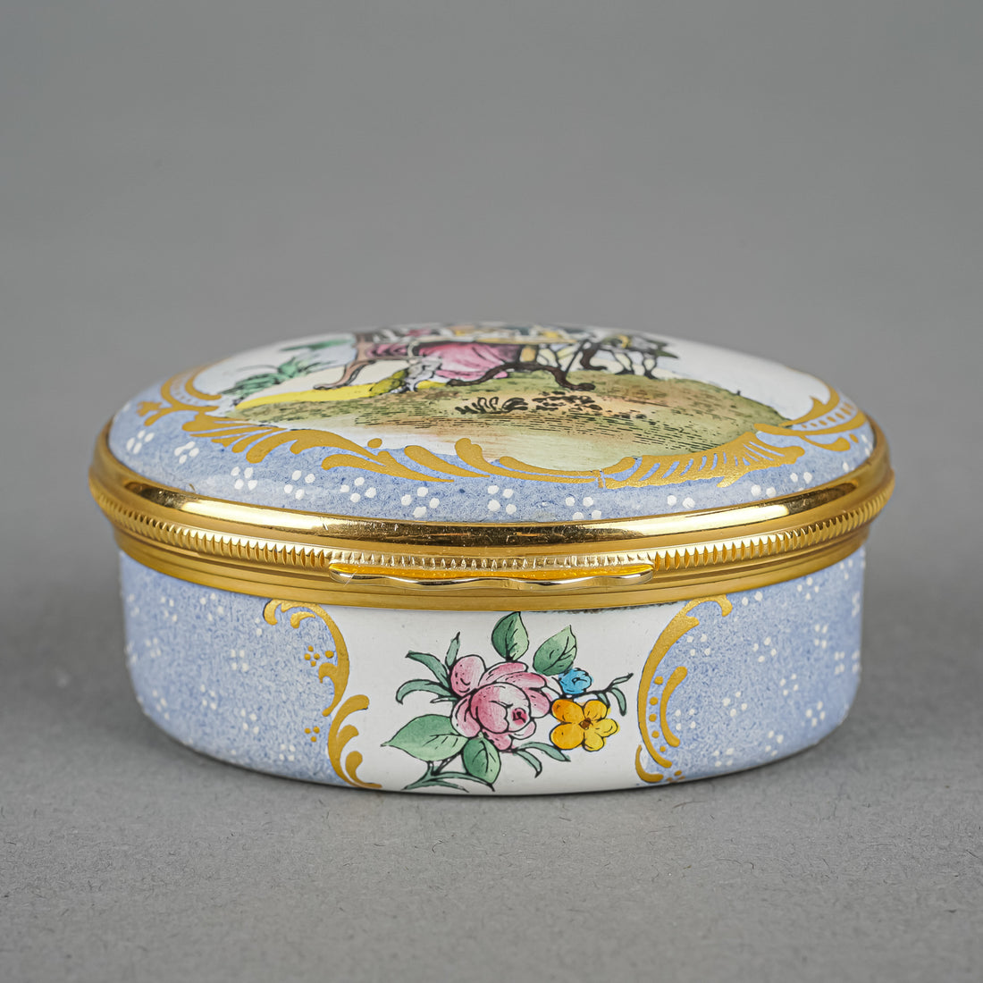 HALCYON DAYS Enamel Box - The Tea Party