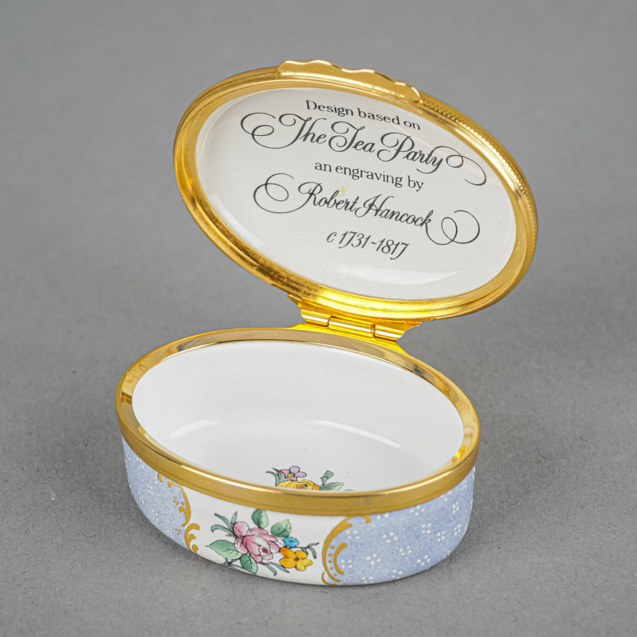 HALCYON DAYS Enamel Box - The Tea Party