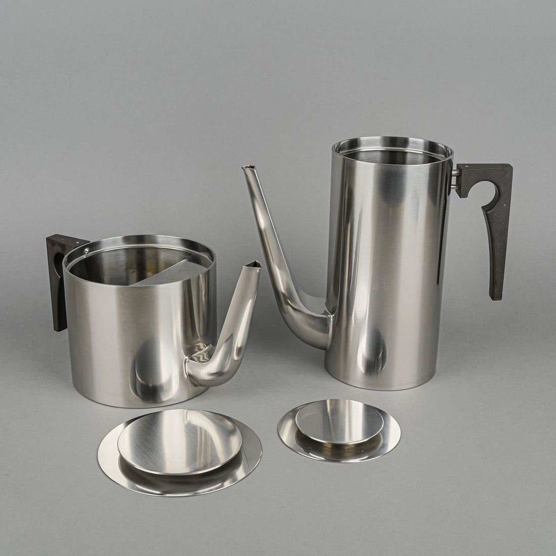 STELTON Arne Jacobsen Cylinda- Line Stainless Steel Tea & Coffee Service