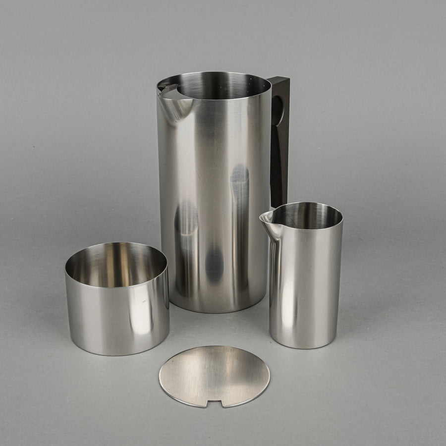 STELTON Arne Jacobsen Cylinda- Line Stainless Steel Tea & Coffee Service