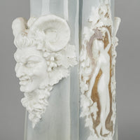 ALFORTVILLE Porcelain Vase             W/Gilt Metal Rim