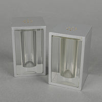 TUKILIK Salt and Pepper Shakers - Aluminum & Acrylic