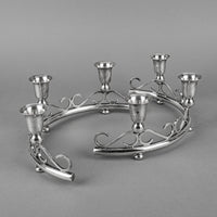 ALFREDO SCIARROTTA Sterling 3 Light Candleholders-Set Of 2