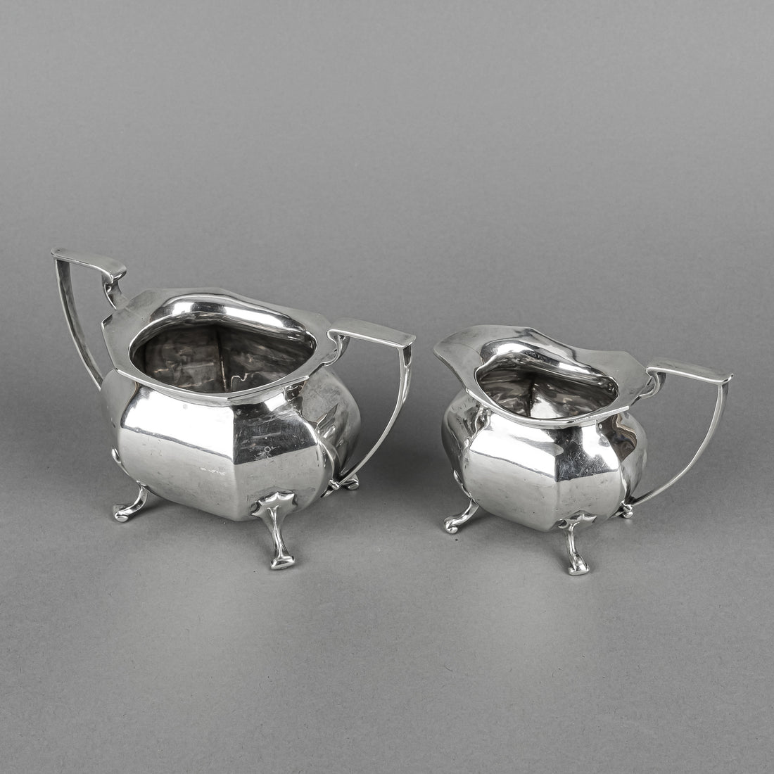 JOHN ROUND & SON Sterling Tea Service  - Three Pieces