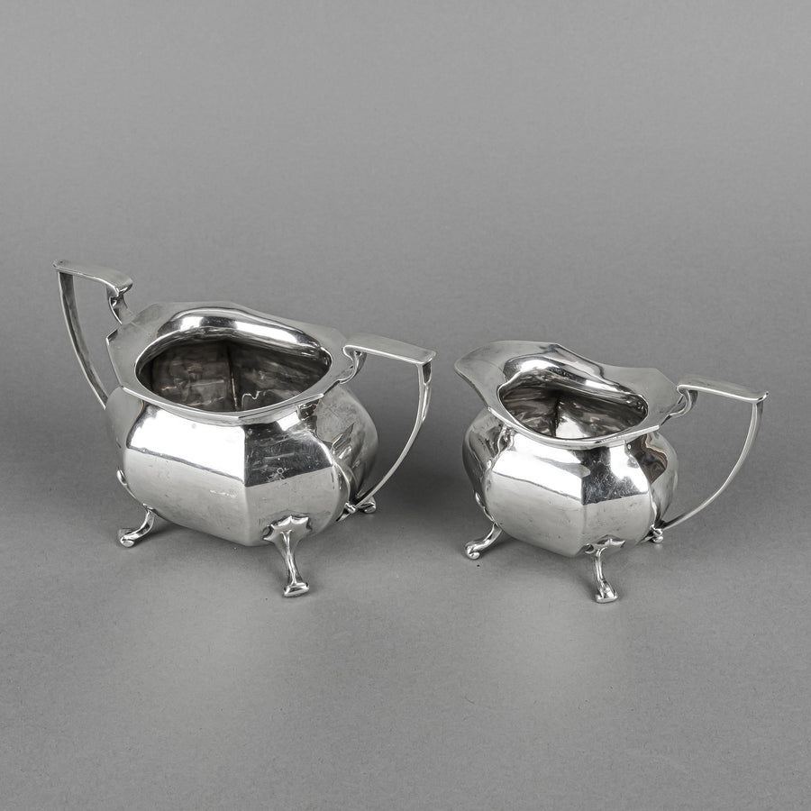 JOHN ROUND & SON Sterling Tea Service  - Three Pieces