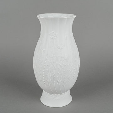 KAISER M.Frey Floral White Bisque Optical Art Vase 624