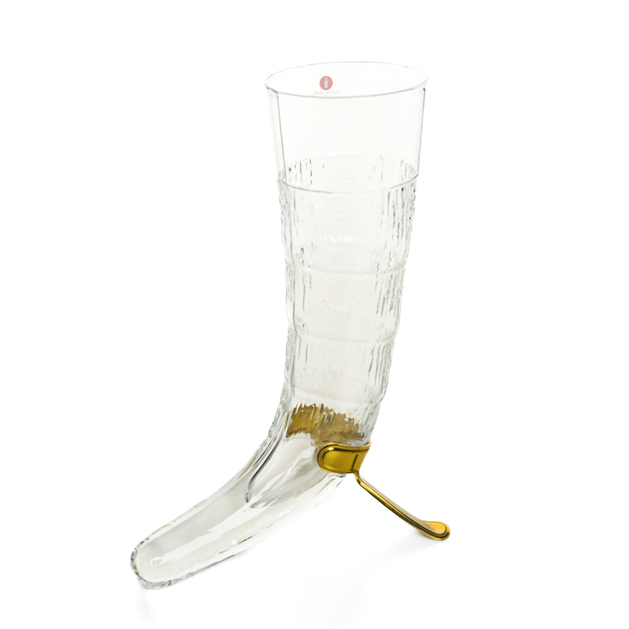 IITTALA Valto Kokko HARALD Drinking Horn & Stand Set/2