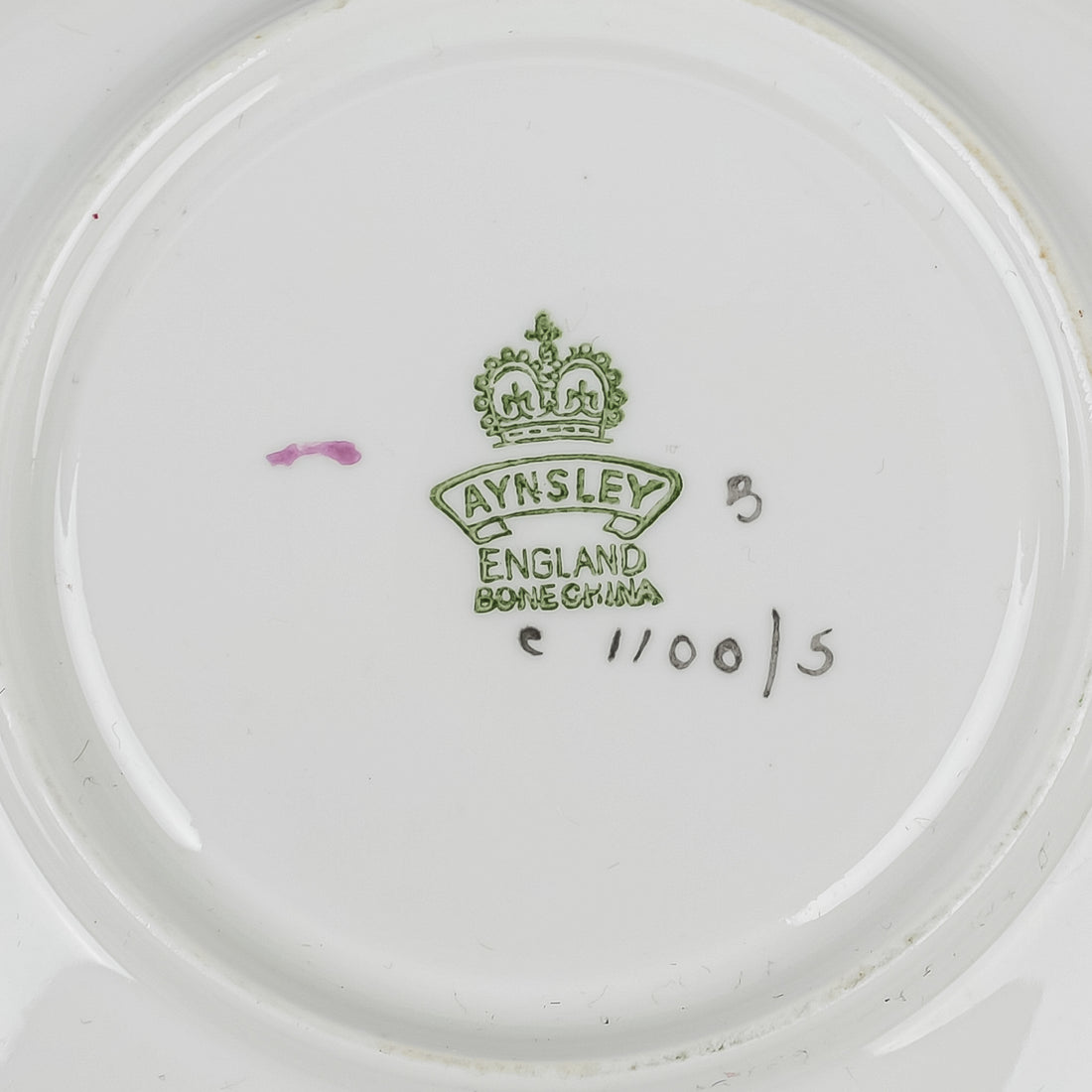 AYNSLEY Cup & Saucer 1100/5 Hand Painted Cabbage Roses, Cream Ground