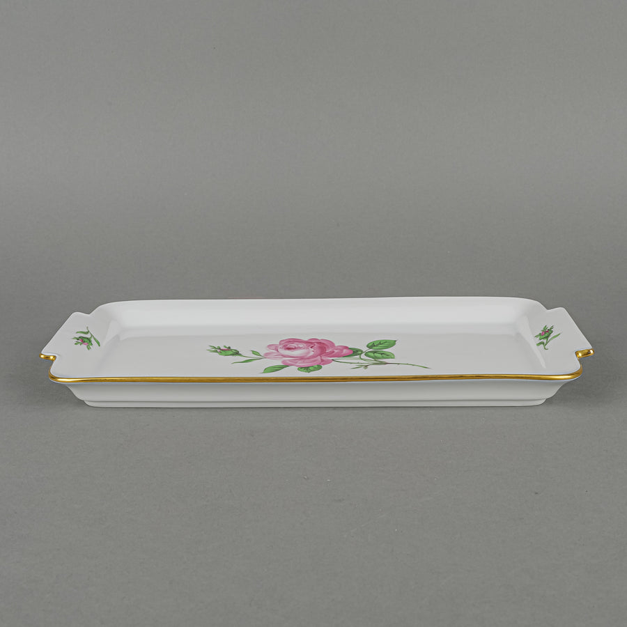 MEISSEN Pink Rose Sandwich Tray