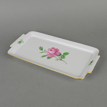MEISSEN Pink Rose Sandwich Tray