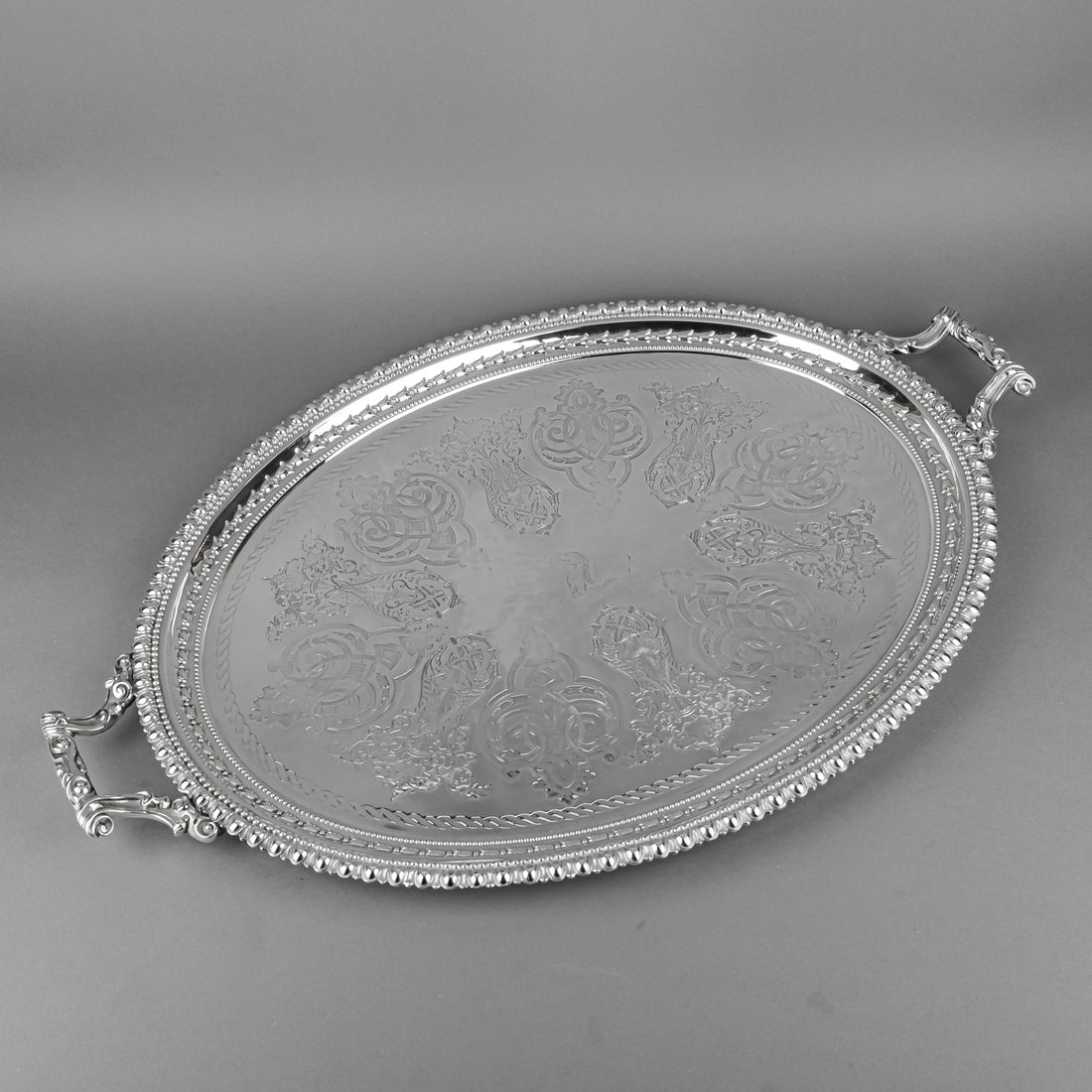 MAPPIN & WEBB Silver Plate Oval Butlers Tray