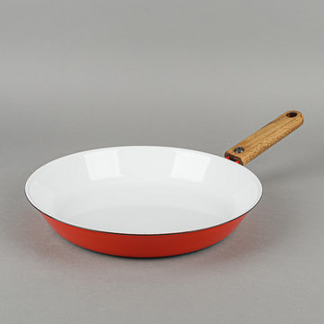 FINEL ARABIA FINLAND Seppo Mallat Enamel Skillet  Red