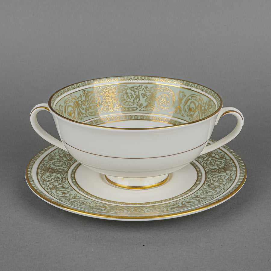 ROYAL DOULTON English Renaissance Cream Soup & Saucers Set of 10