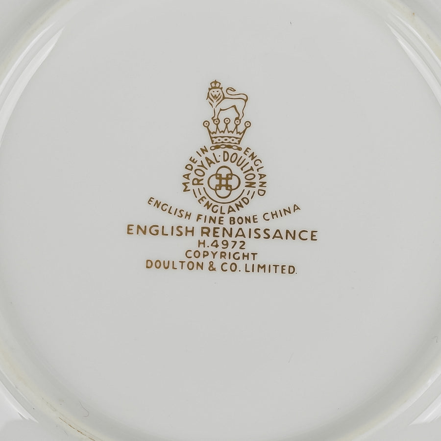 ROYAL DOULTON English Renaissance Cream Soup & Saucers Set of 10