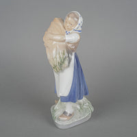 ROYAL COPENHAGEN Figurine Girl With Wheat Sheaf 908