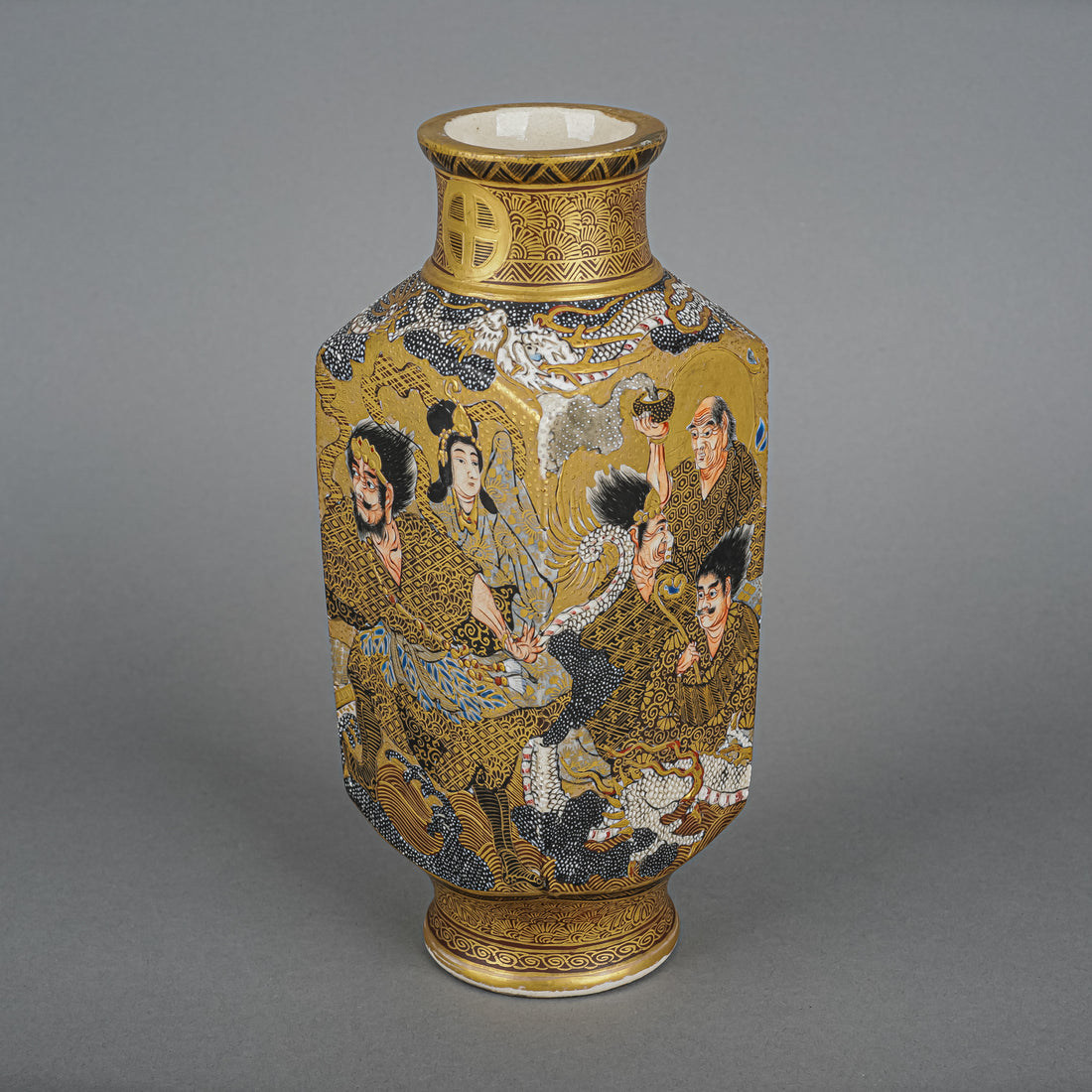 Satsuma Hand Decorated Vase