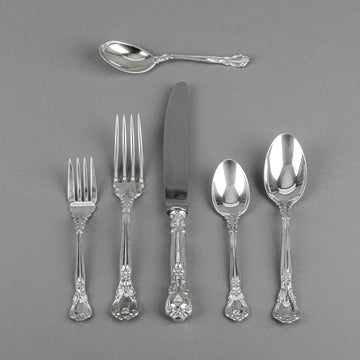 BIRKS Chantilly Sterling Flatware 12 Place Settings Plus Extras