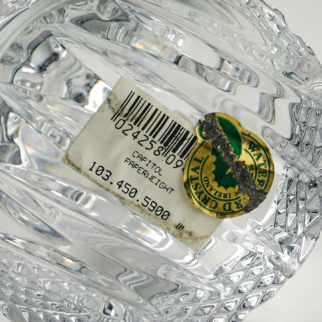 WATERFORD US Capital Crystal Paperweight