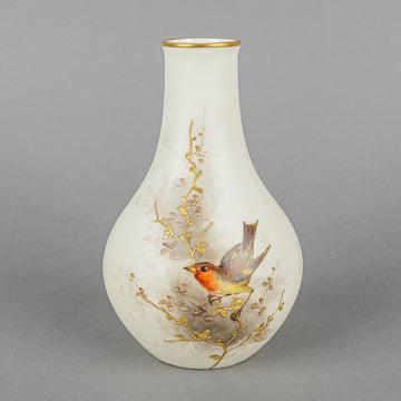 GRAINGER'S WORCESTER Hand Painted Bird Vase 191