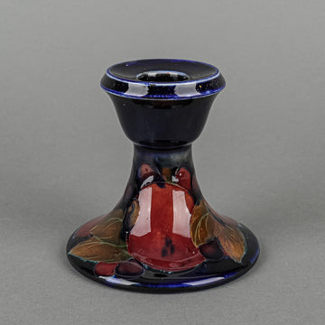 MOORCROFT Pomegranate Blue Ground Candlestick
