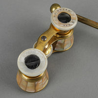 LA REINE Paris Mother Of Pearl Opera Glasses With Handle