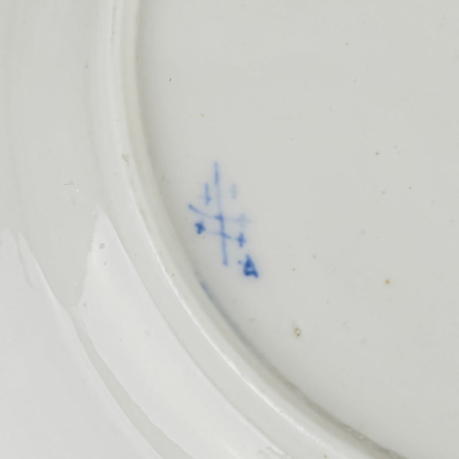Antique TOURNAI Ronda Royal Blue Dessert Plates Set Of 6