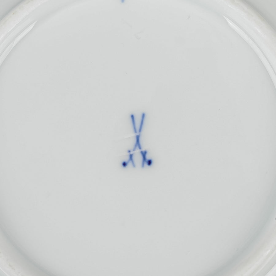 MEISSEN Blue Garland Saucers                         Set Of 2