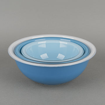 PYREX Blue Glass Nesting Mixing Bowls Set Of 3