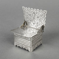 Russian St Petersburg 875 Silver Salt Cellars And Spoons 4 Pieces