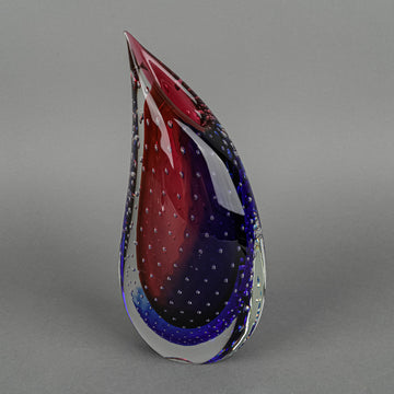 OBALL LUIGI ONESTO Art Glass Sommerso Teardrop Vase