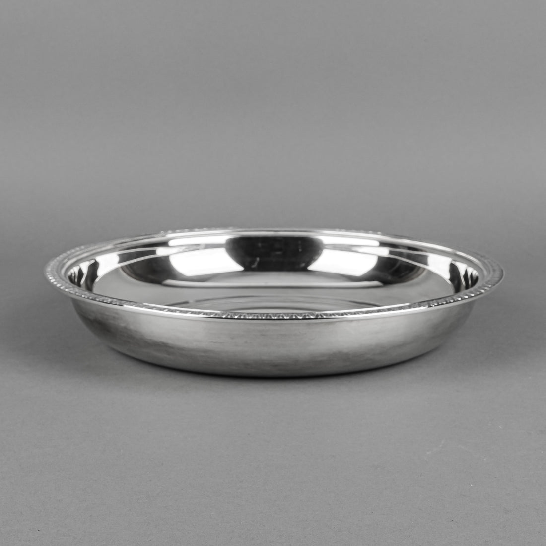 CHRISTOFLE Malmaison Silverplate Rimmed Serving Bowl
