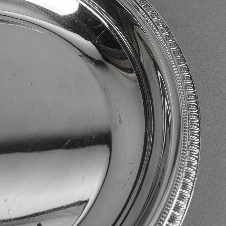 CHRISTOFLE Malmaison Silverplate Rimmed Serving Bowl
