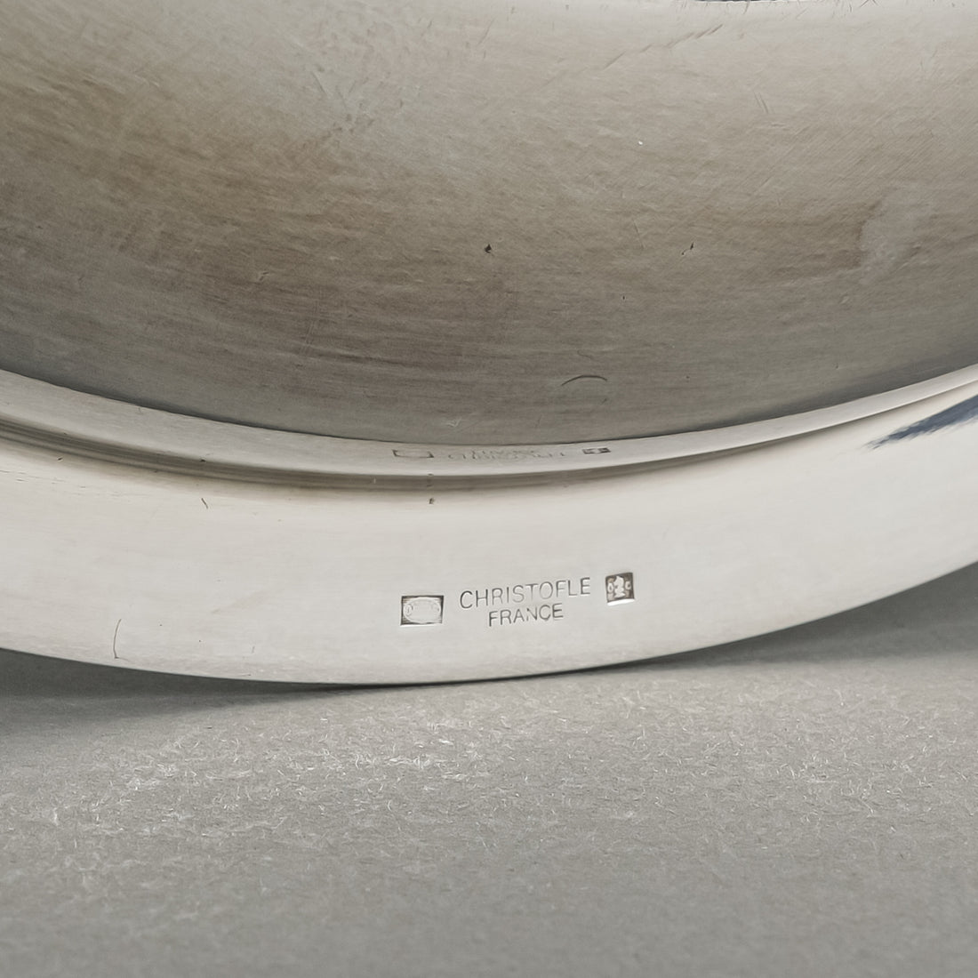 CHRISTOFLE Malmaison Silverplate Rimmed Serving Bowl