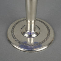 900 Silver Stemmed Crystal Hand Painted Enamel Coupe Champagne Glass