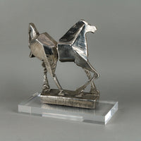 Chang Feng - Excellent Horse - Cast Steel Sculpture on Lucite Base