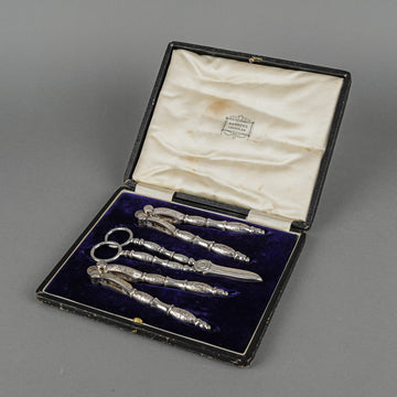 HARRODS Silver Plate Nutcracker & Grape Sheer Set 3pcs