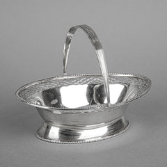 LEVI & SALAMAN Sterling Footed Oval Basket
