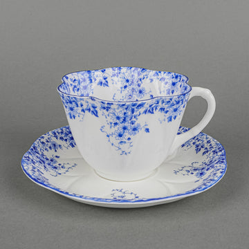 SHELLEY Cup & Saucer Dainty Blue - Dainty Shape